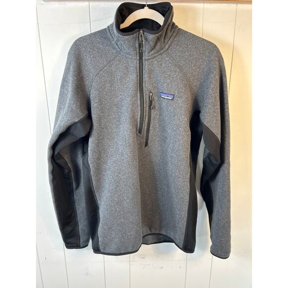 Patagonia Performance Better Sweater® 1/4-Zip Gray/Black Size M - Picture 1 of 5